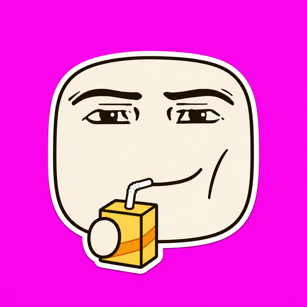Sip sticker MANFACE