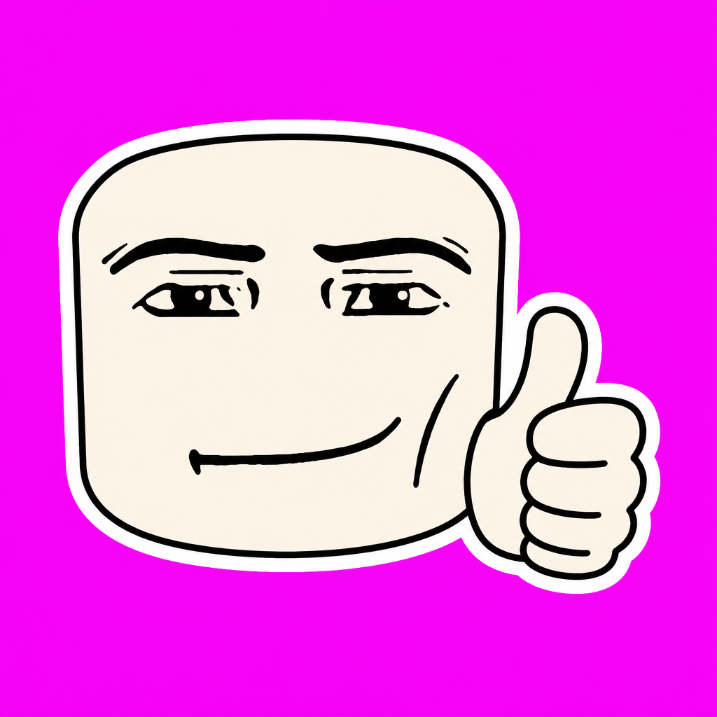 Thumbs up sticker MANFACE